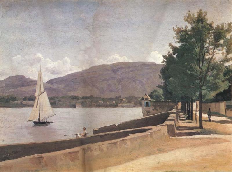 Corot Camille The quai give paquis in geneva oil painting image
